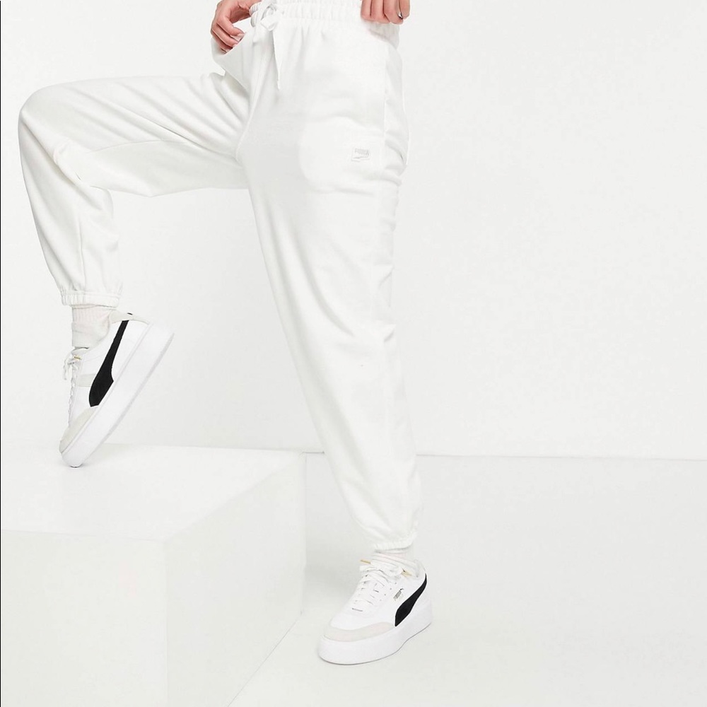 Puma white joggers